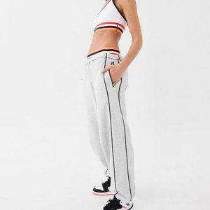 P.E Nation Organic Cotton Trackpant in Grey Marl